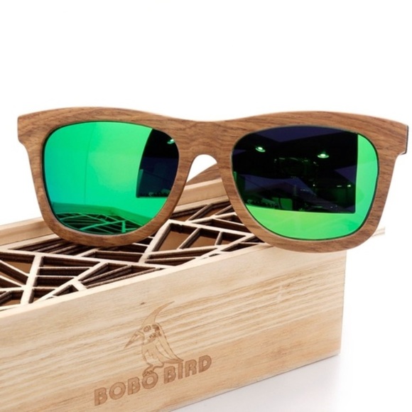 🌱BAMBOO MEN’S POLARIZED WOOD SUNGLASSES *NWT* 🌱 - Picture 3 of 8